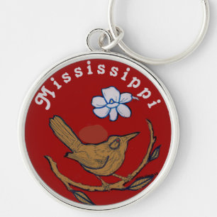 Mississippi Mocking Bird State Key Ring