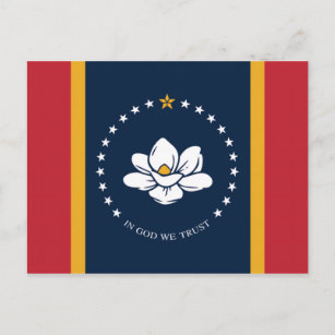 mississippi new flag usa united states america mag postcard