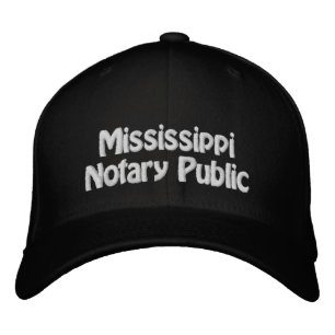 Mississippi Notary Public Embroidered Baseball Cap