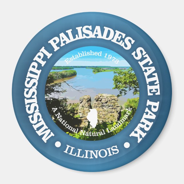 Mississippi Palisades SP Magnet (Front)