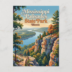 Mississippi Palisades State Park Illinois Postcard