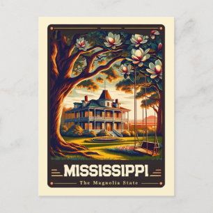 Mississippi   Patriotic Spirit Vintage Postcard