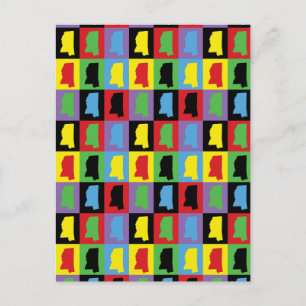 Mississippi Pattern Pop Art Postcard