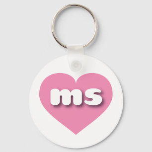 Mississippi pink heart - I love ms Key Ring