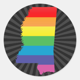 mississippi pride classic round sticker