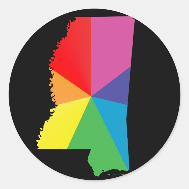 mississippi pride classic round sticker (Front)