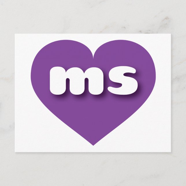 Mississippi purple heart - I love ms Postcard (Front)