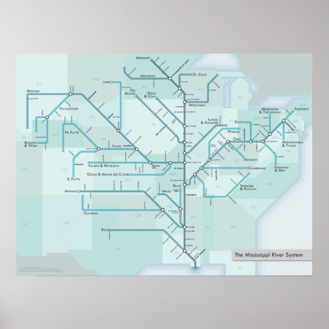 Mississippi River 18 x 24 Poster (Front)