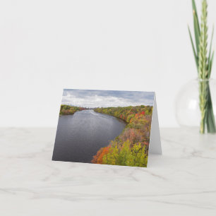mississippi river and wooded banks in minneapolis thank you card