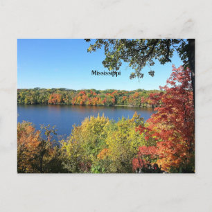 Mississippi River, Autumn, Postcard