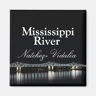 Mississippi River Bridge - Natchez Vidalia magnet