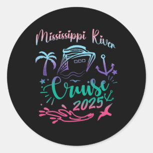 Mississippi River Cruise 2025 Family Vacation Trip Classic Round Sticker