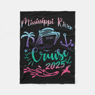 Mississippi River Cruise 2025 Family Vacation Trip Fleece Blanket
