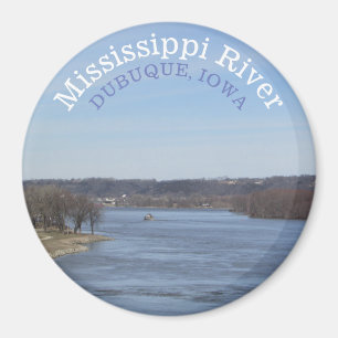 Mississippi River, Dubuque Iowa Souvenir Magnet