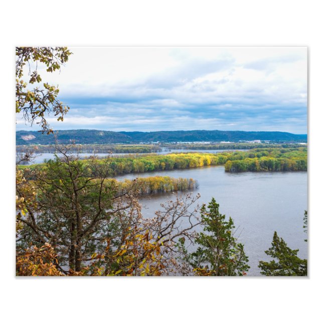 Mississippi River Horizon at Iowa Border Photo Print (Front)