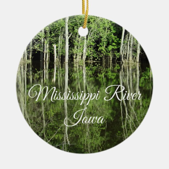 Mississippi River Iowa Banks Keepsake Ornament (Front)