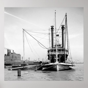 Mississippi River Packet 1905 Poster