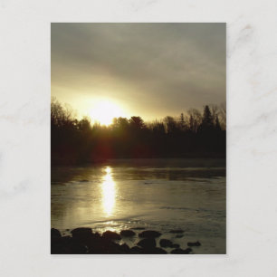 Mississippi river Sunrise reflection Postcard