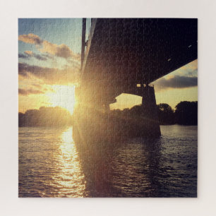 mississippi river sunset cruise jigsaw puzzle