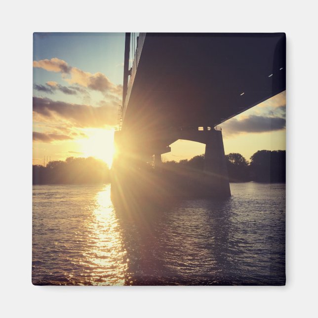 mississippi river sunset cruise magnet (Front)