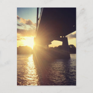 mississippi river sunset cruise postcard