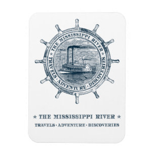 Mississippi River. Travels. Adventure. Discoveries Magnet