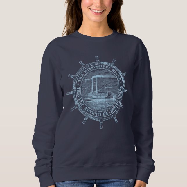 Mississippi River. Travels. Adventure. Discoveries Sweatshirt (Front)
