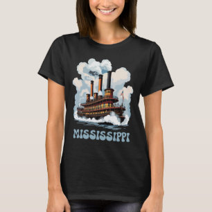 Mississippi Riverboat Classic Blue Travel T-Shirt