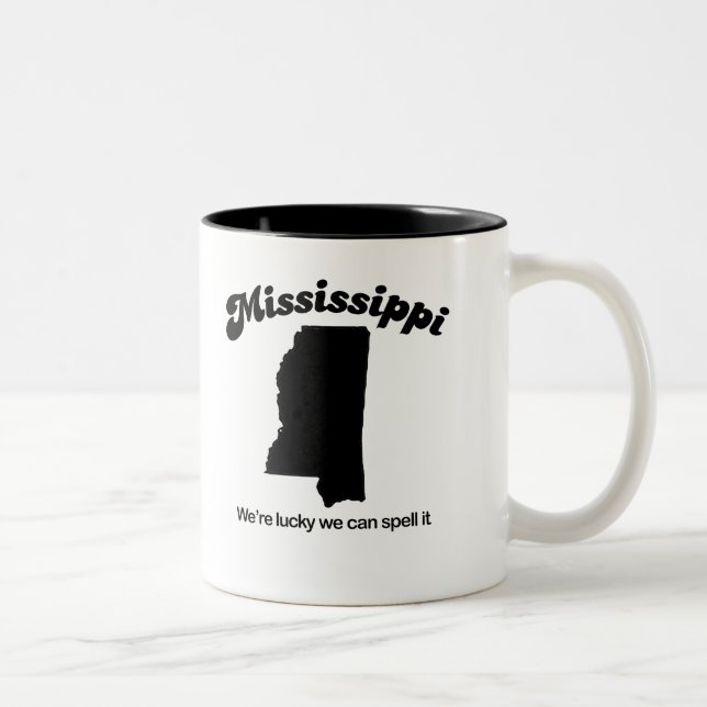 Mississippi - Spell it Two-Tone Coffee Mug (Right)