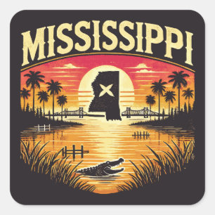 Mississippi Square Sticker