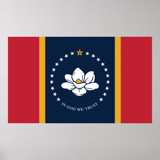 Mississippi State Flag Poster (Front)