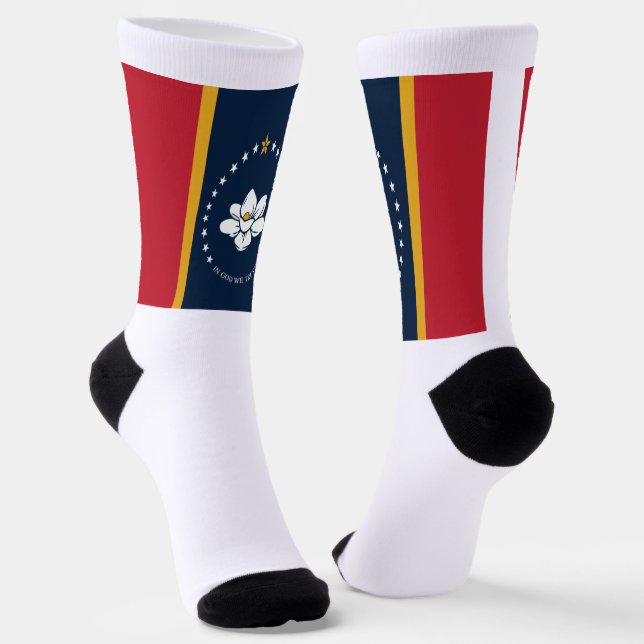 Mississippi State flag Socks (Angled)