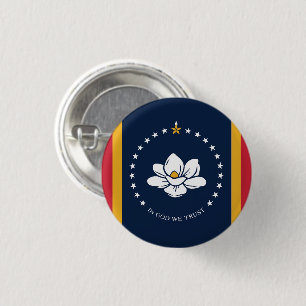 Mississippi State Flag USA 3 Cm Round Badge