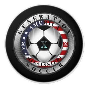 Mississippi State Generation X American Soccer. Ceramic Knob