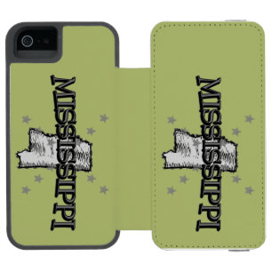 Mississippi State Map Incipio Watson™ iPhone 5 Wallet Case