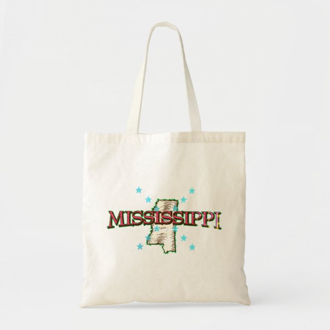 Mississippi State Map  Tote Bag (Front)