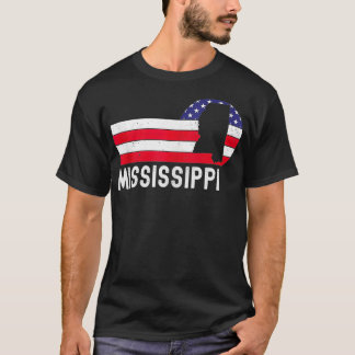 Mississippi state patriotic American  4th of July  T-Shirt