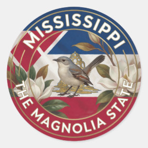 Mississippi State Pride ✦ Magnolia Heritage Classic Round Sticker
