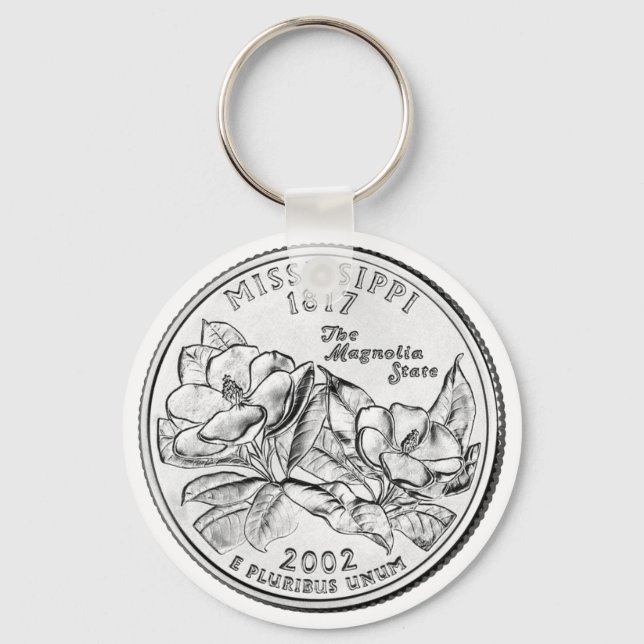 Mississippi State Quarter Key Ring (Front)