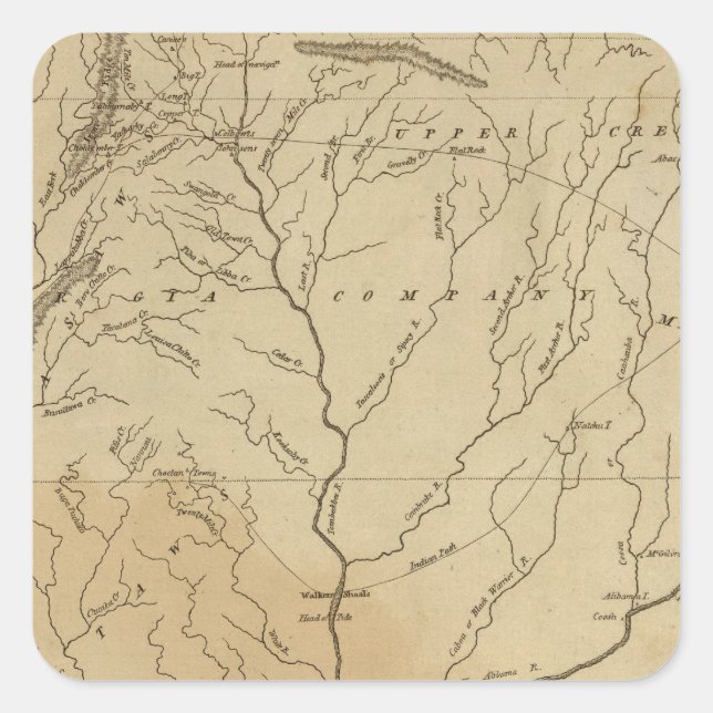 Mississippi Territory 3 Square Sticker (Front)