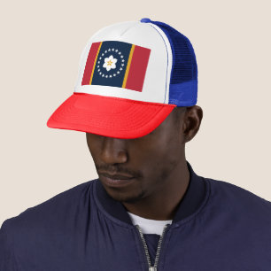 Mississippi: The Magnolia US State Flag Trucker Hat