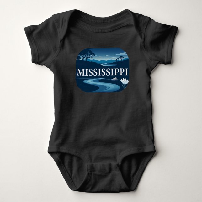 Mississippi United States of America Baby Bodysuit (Front)