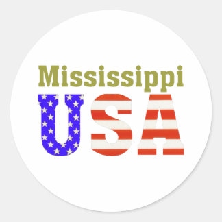 Mississippi USA! Classic Round Sticker