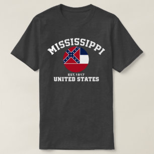 Mississippi USA Est. 1817 Patriotic Flag T Shirt
