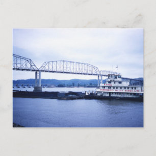 Mississippi Valley Barge Postcard