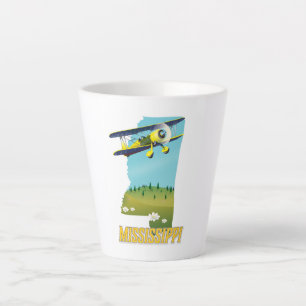 Mississippi Vintage Map travel poster print. Latte Mug