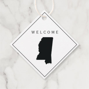 Mississippi Welcome Bag Gift Tag, Wedding Weekend Favour Tags