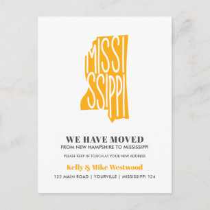 MISSISSIPPI We've moved New address New Home Postcard