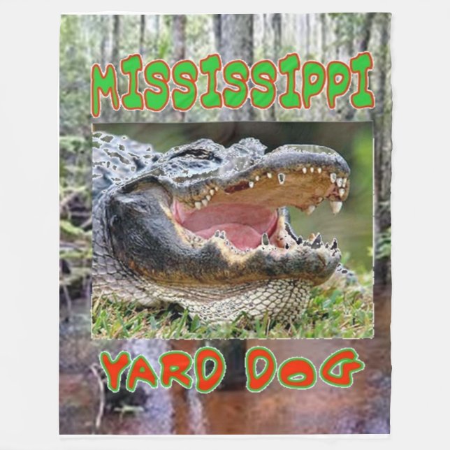 MISSISSIPPI YARD DOG Fleece Blankets (Front)