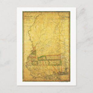 MississippiPanoramic MapMississippi Postcard